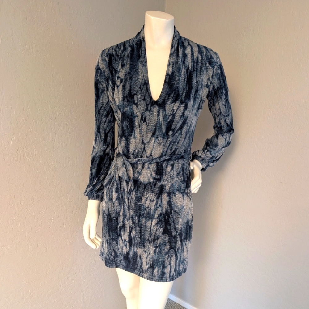 Deborah Viereck Blue Grey Mini Dress